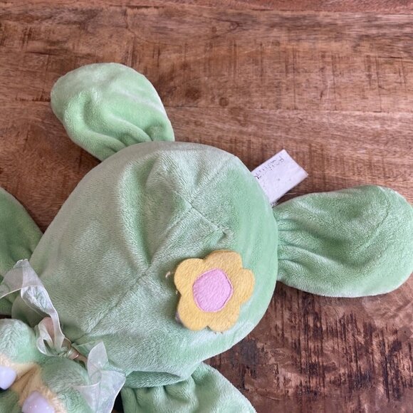 Kellytoy Lying Down Frog Eyes Smile Flower Floppy Soft Big Eyes Green Well Loved - Picture 4 of 8